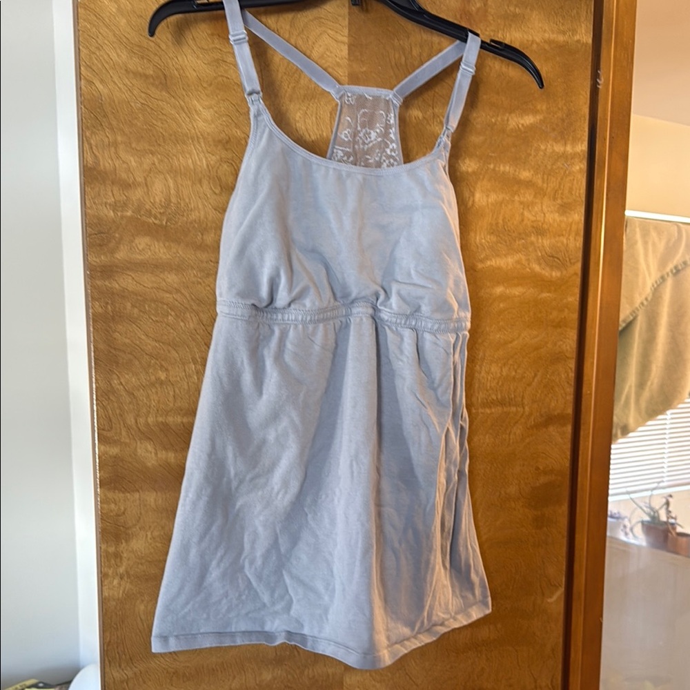 Women's Light Gray Lace-Back Nursing Cami